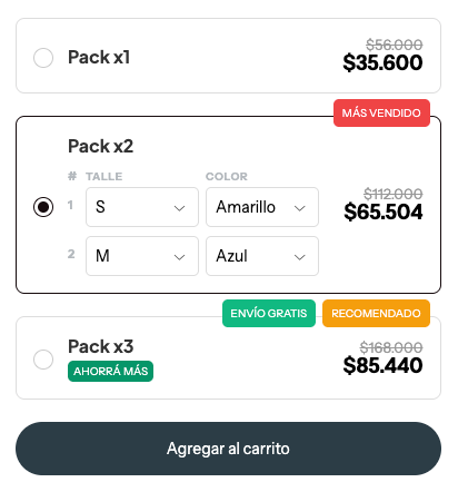 Armá tu pack